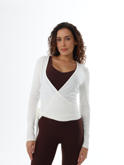 Crossover ballet T-shirt - White